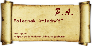 Polednak Ariadné névjegykártya